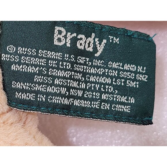 Russ Berrie Plushed Stuffed Teddy Bear BRADY Hard to Find Rare 10" - Picture 7 of 8